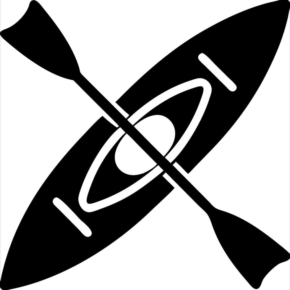Kayak and Paddle for Outdoor Adventure and Water Sports Enthusiasts vector