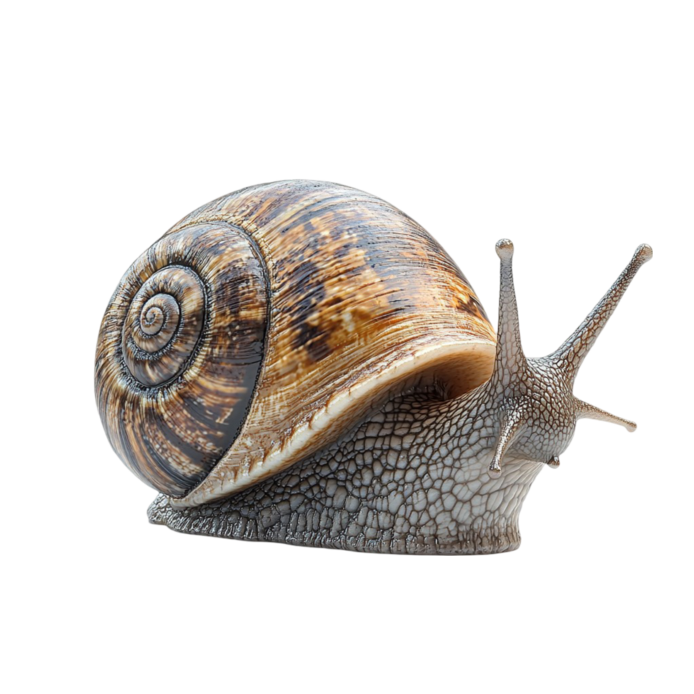 Snail with Brown and Yellow Shell png