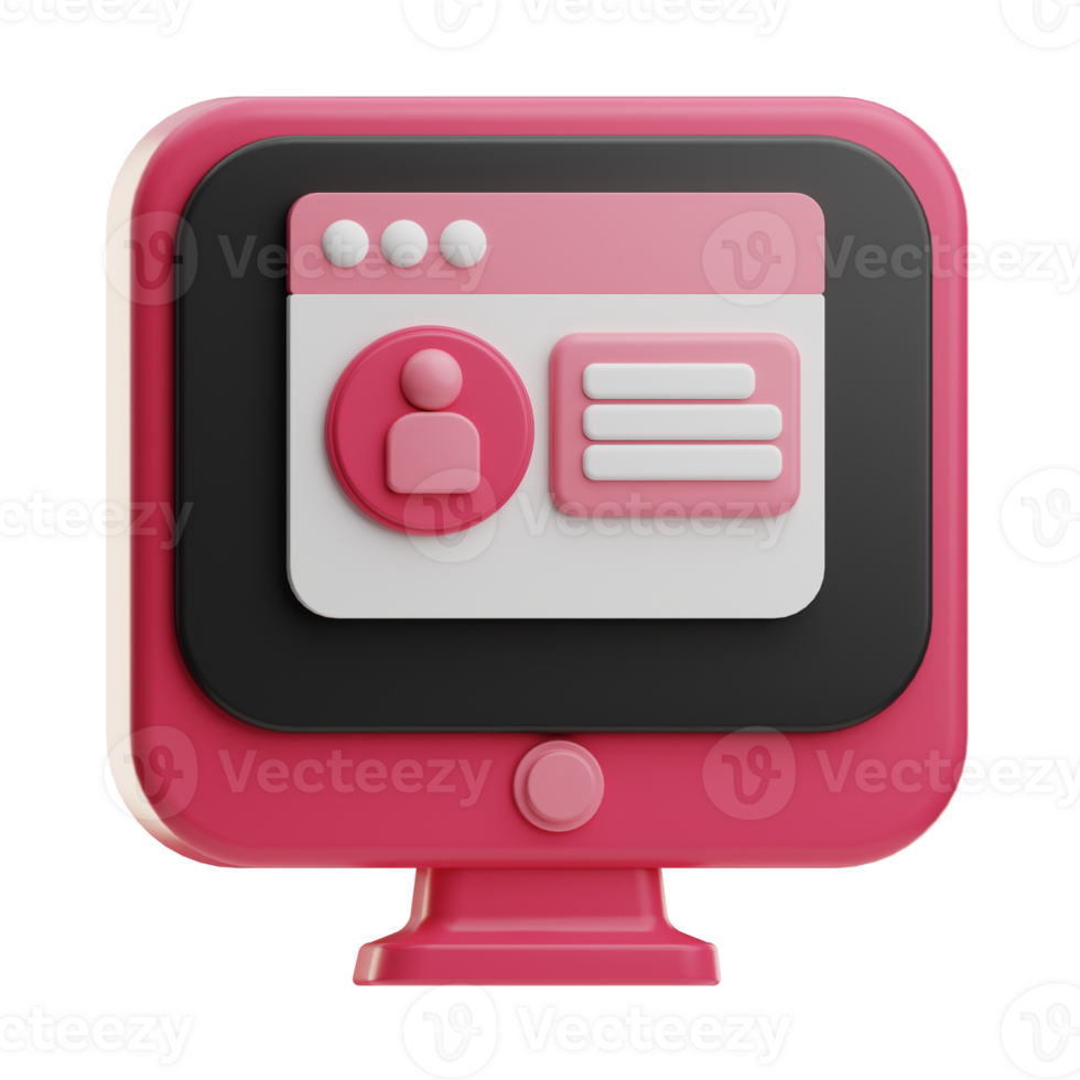 Website User School Online Learning illustration 3D png