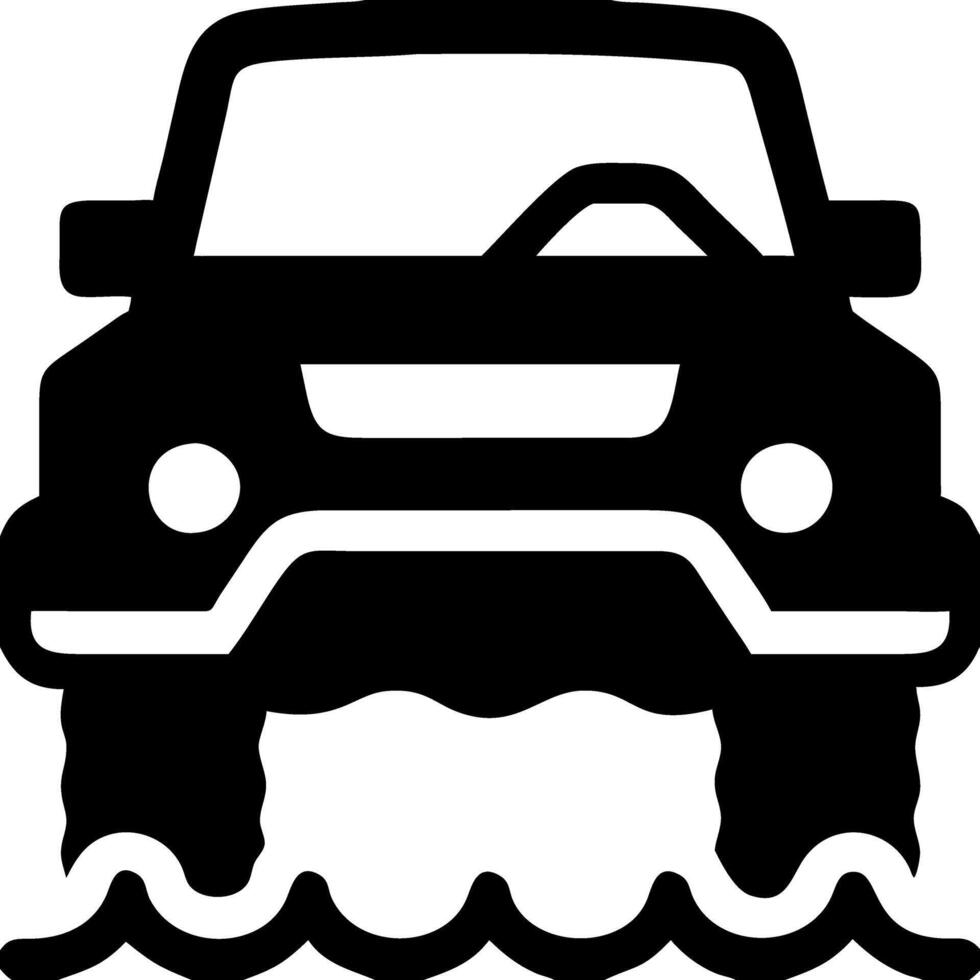 Offroad Vehicle Crossing River Adventure Illustration vector