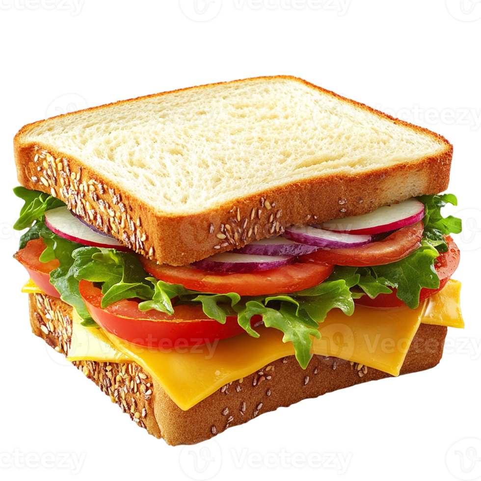 Yummy Sandwich Image Transparent Background for Culinary and Menu Designs png