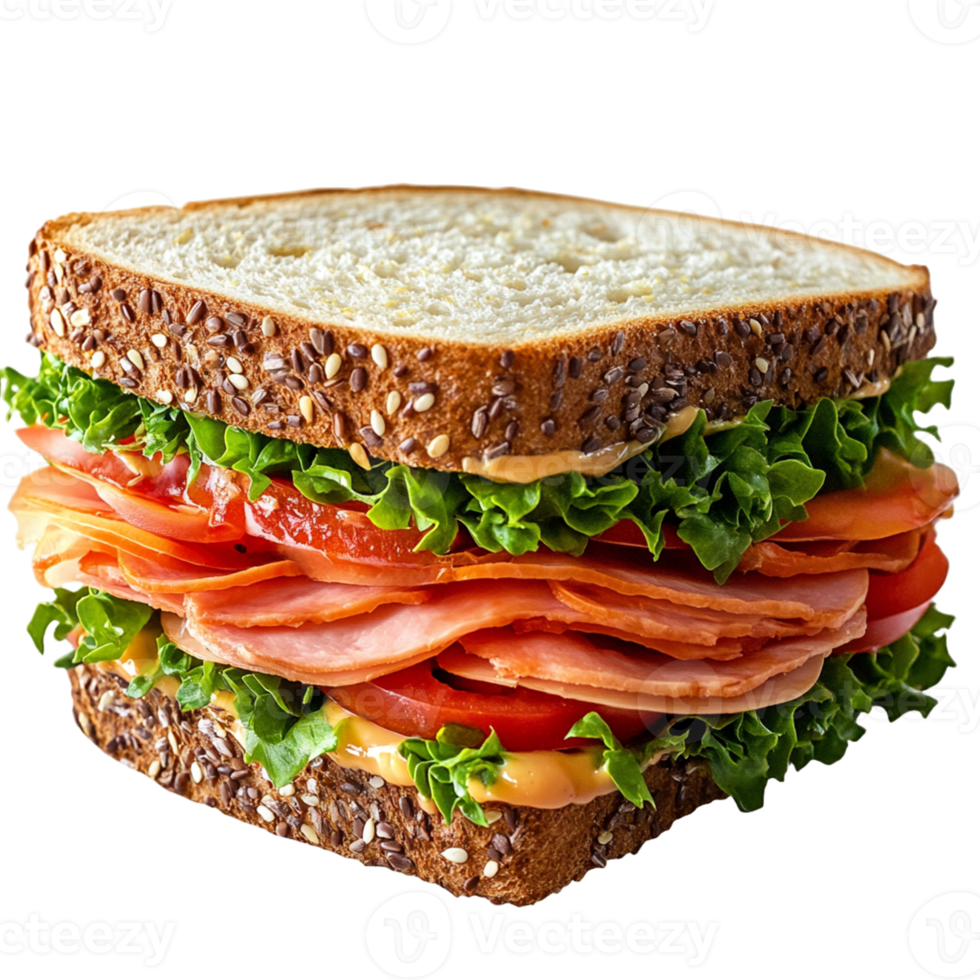 Fresh Sandwich Isolated on Transparent Background for Easy Integration png