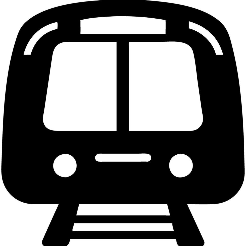 Train Front View for Transportation Apps and Public Transit Design vector