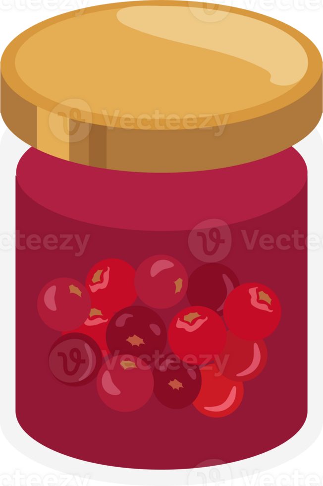 Illustration of Jar of cranberry Jam png
