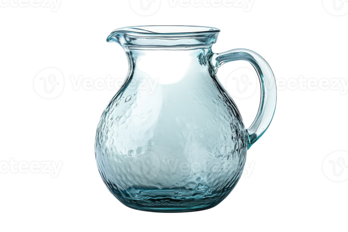 Elegant clear glass pitcher showcasing a textured design suitable for serving drinks at gatherings png