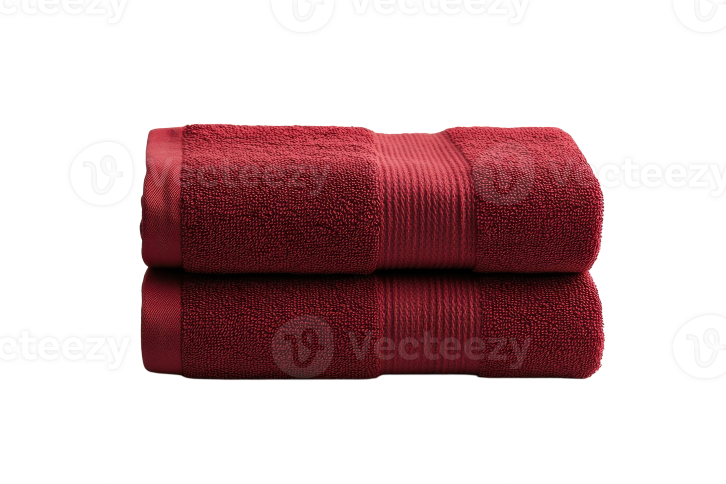 Soft red towels stacked neatly in a minimalist style showcase elegance in a bathroom setting, perfect for a spa experience png