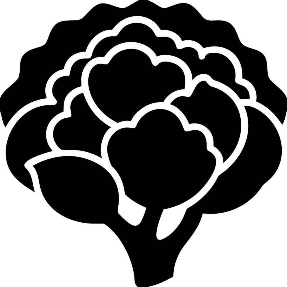 Black Silhouette Cabbage Illustration for Agricultural Design vector