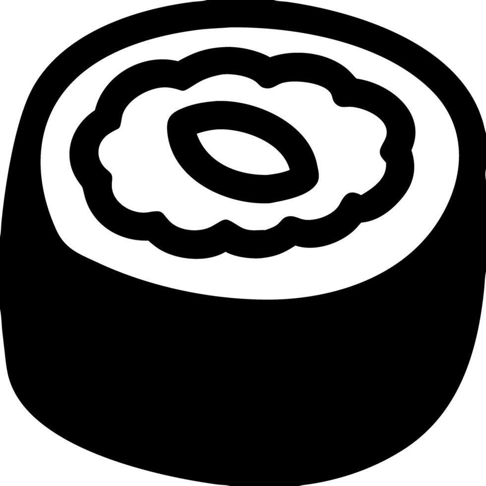 Illustration of Bread Slice with Jam Silhouette for Foods vector