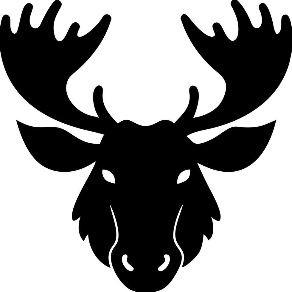 Moose Silhouette Art for Wildlife Designs and Decorations vector