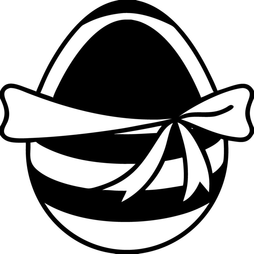 Easter Egg Illustration with Ribbon and Bow for Holiday Designs vector