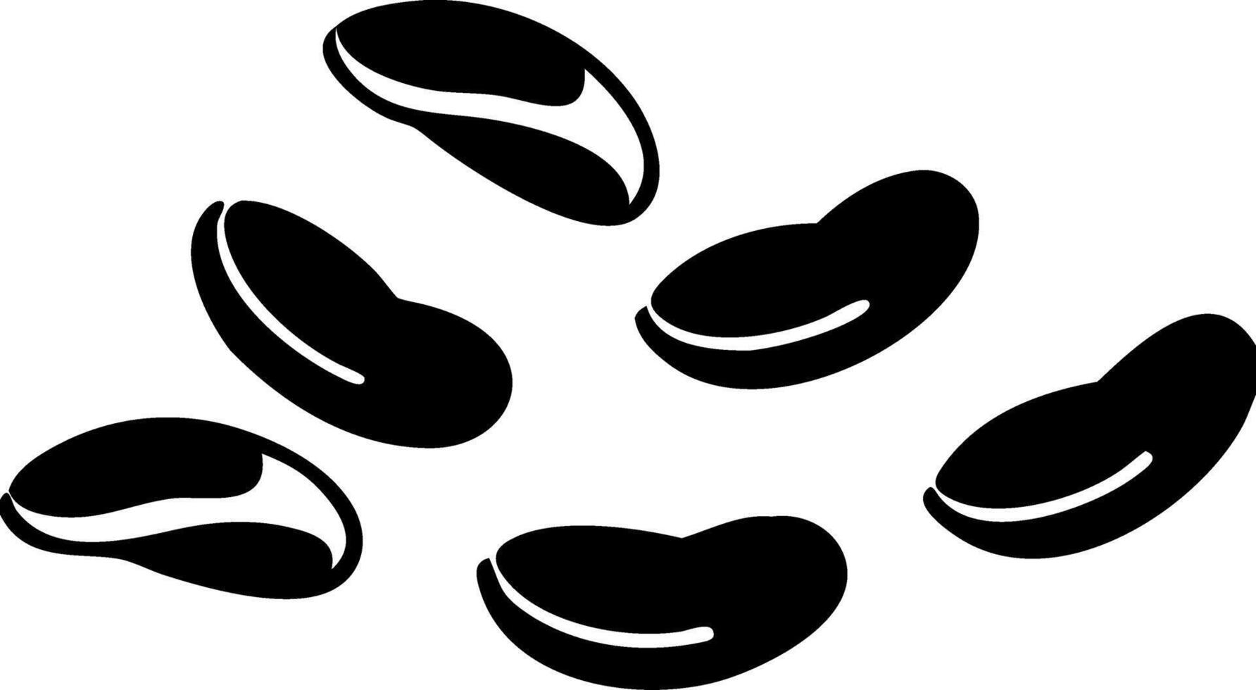 Coffee Bean Silhouette Illustration for Cafes and Coffee Shops vector