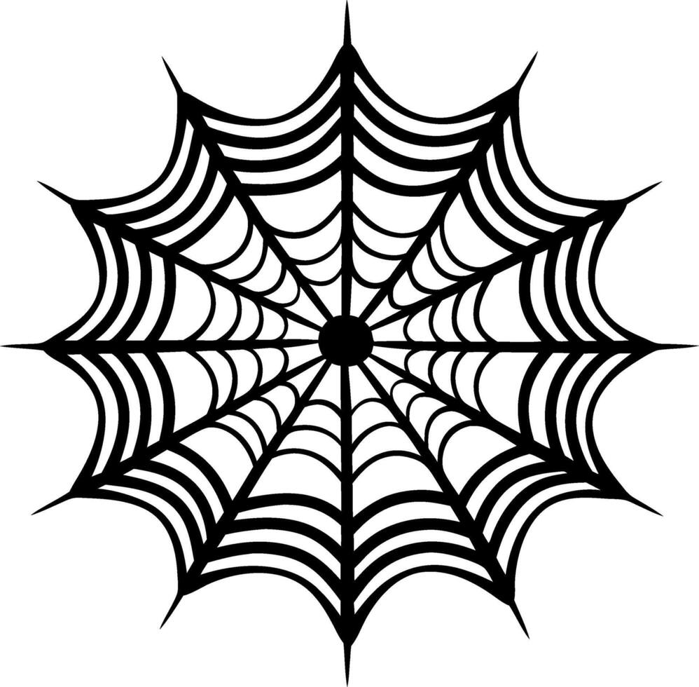 Intricate Spider Web Design Unique Halloween Graphic Art vector