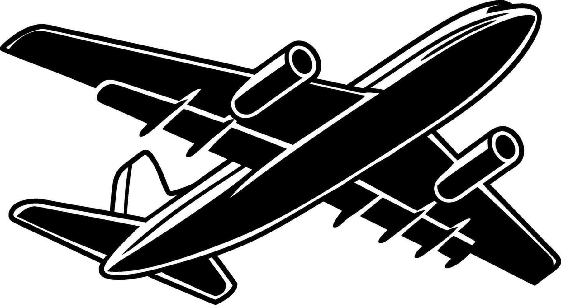 Modern Airplane Silhouette Design for Aviation and Travel Themes vector