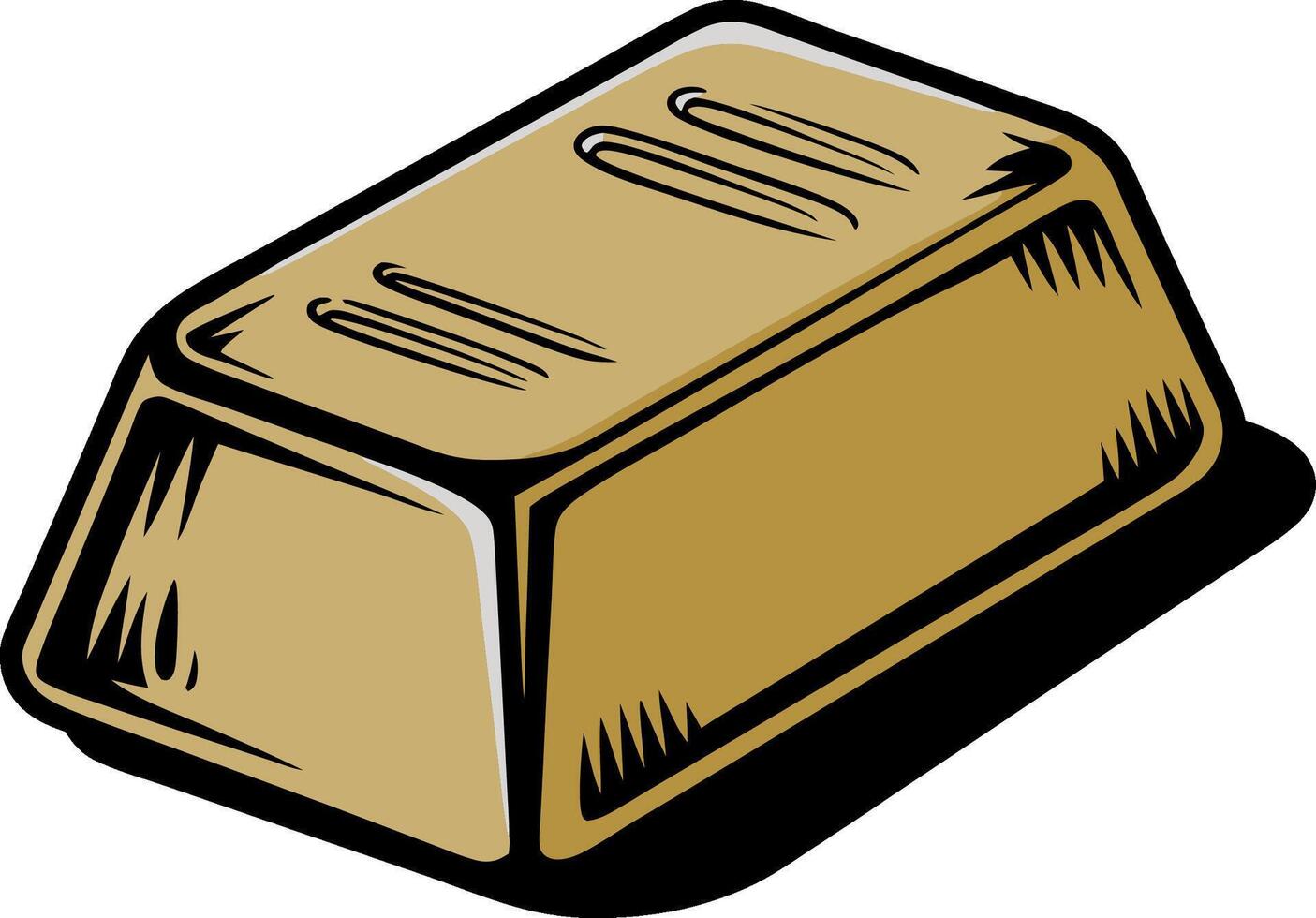 Gold Bar Illustration for Finance and Investment Concepts vector