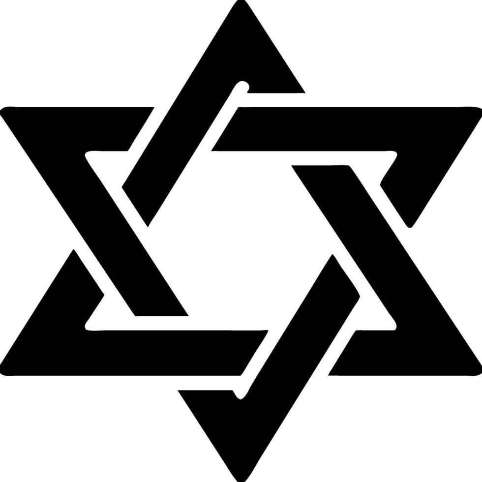 Geometric Star of David Recycling Symbol Illustration vector