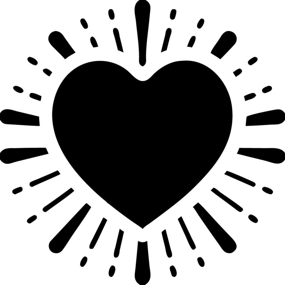 Radiant Heartburst Symbol of Love and Passion vector