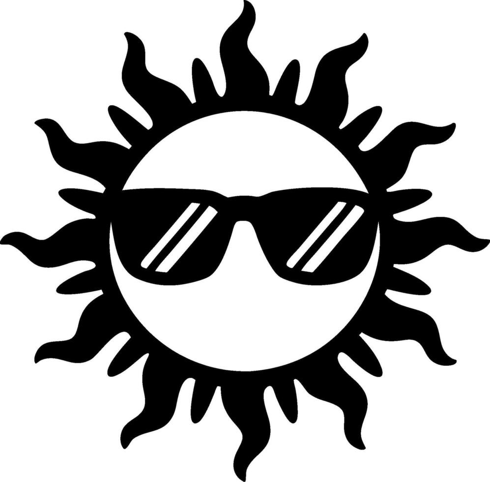 Cool Sunglasses Sun for Summer Design and Illustration vector