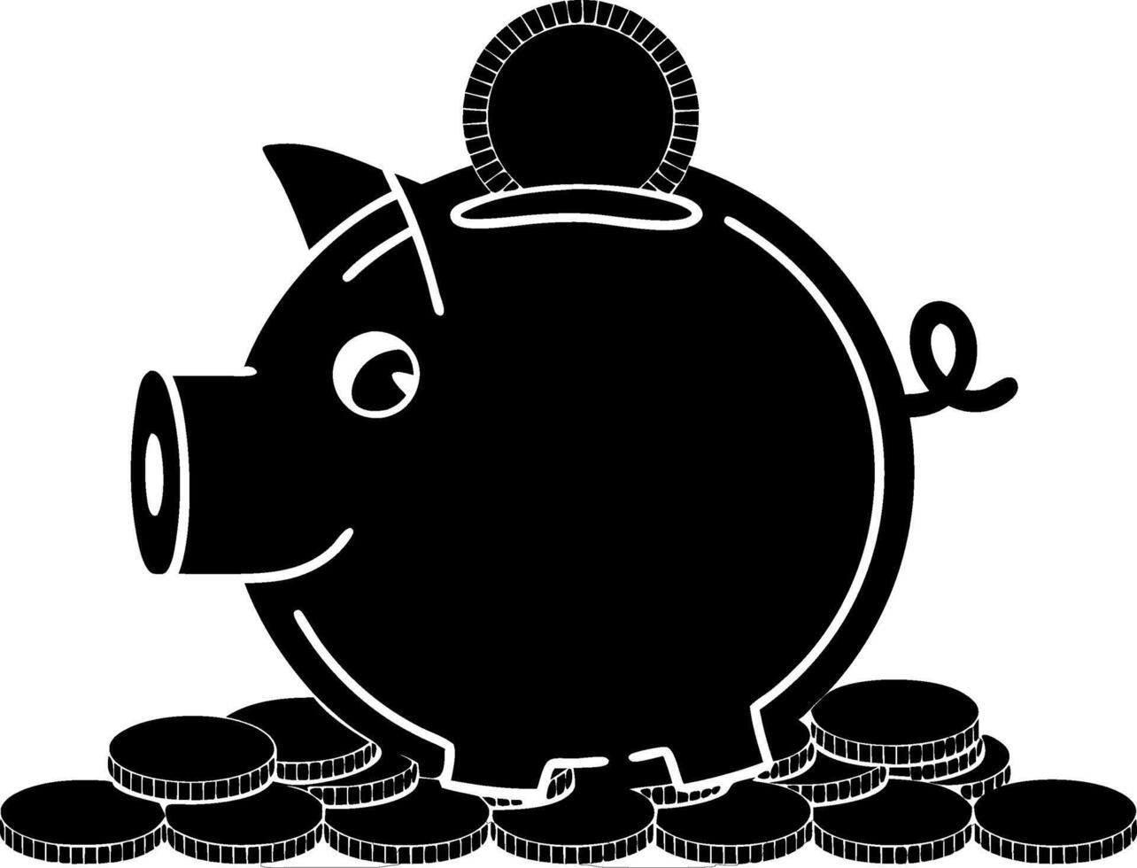 Piggy Bank Savings Illustration for Financial Planning and Money Management vector