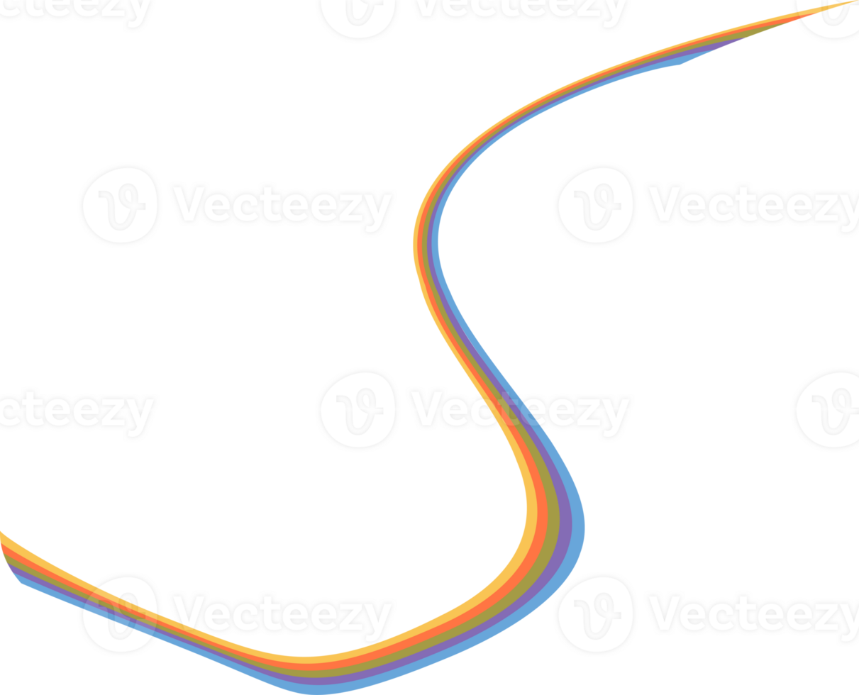 Groovy Rainbow Wave png