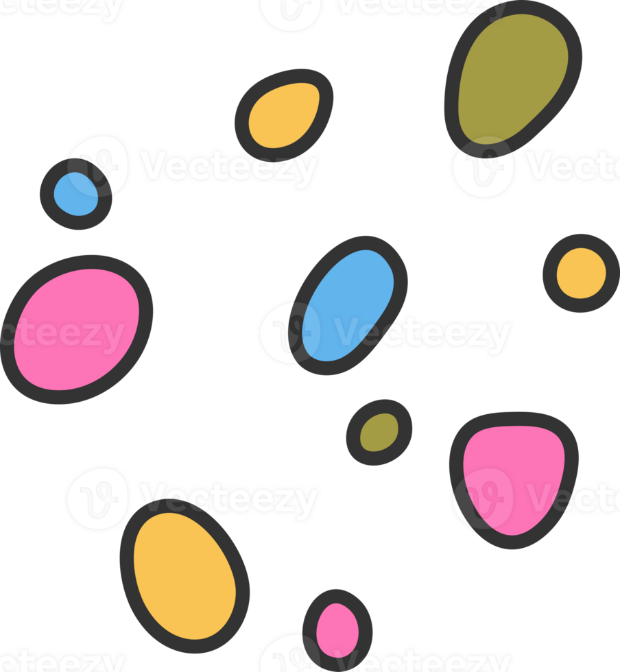 Groovy Colorful Confetti png