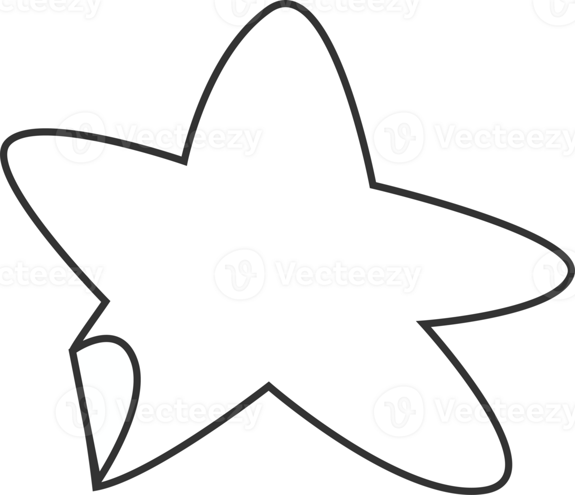 Groovy Contour Star png