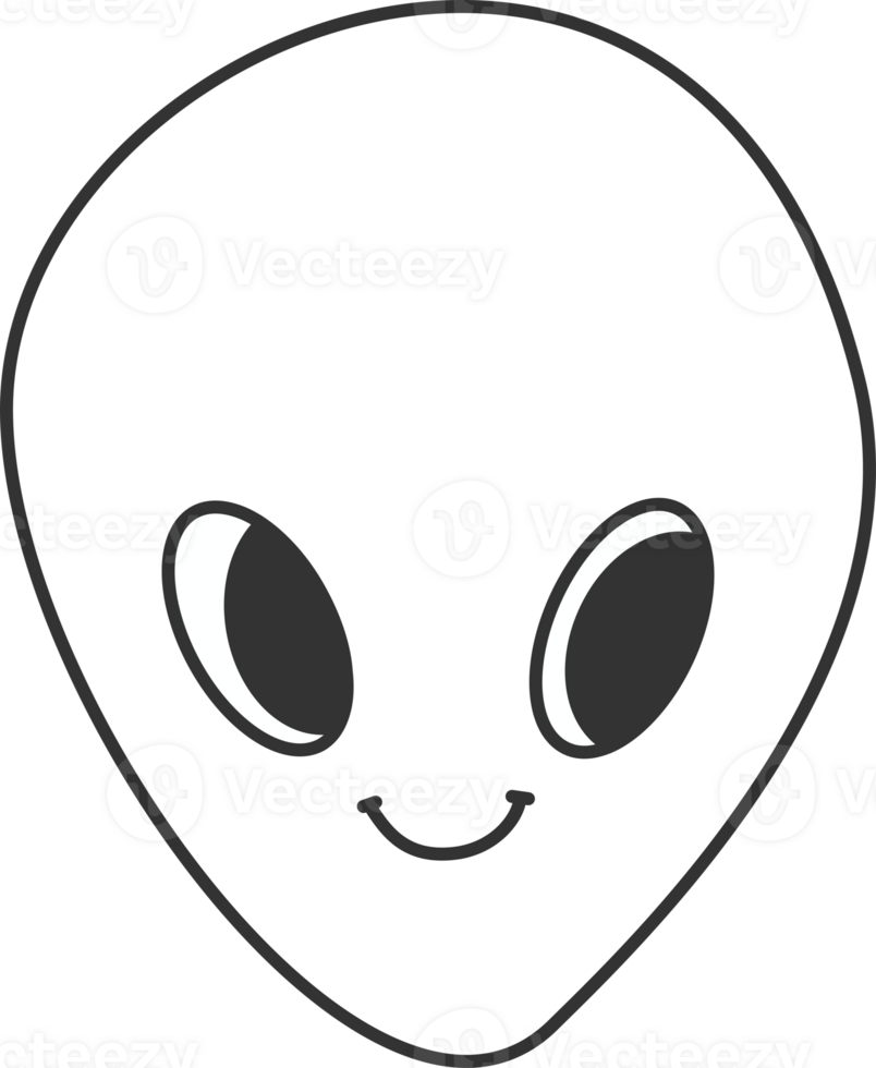 Groovy Alien Face png