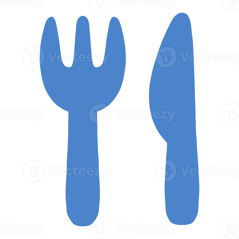 fork and knife icon on transparent background png