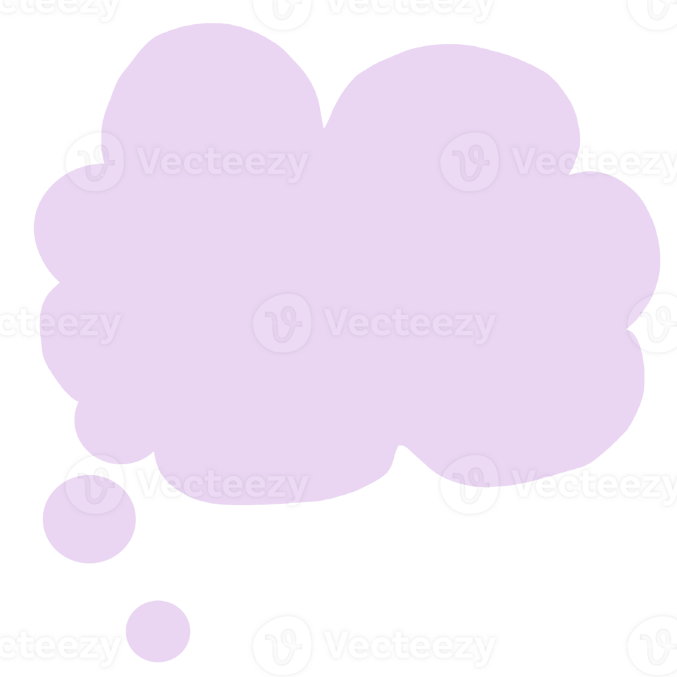 a thought bubble with a pink cloud on a transparent background png