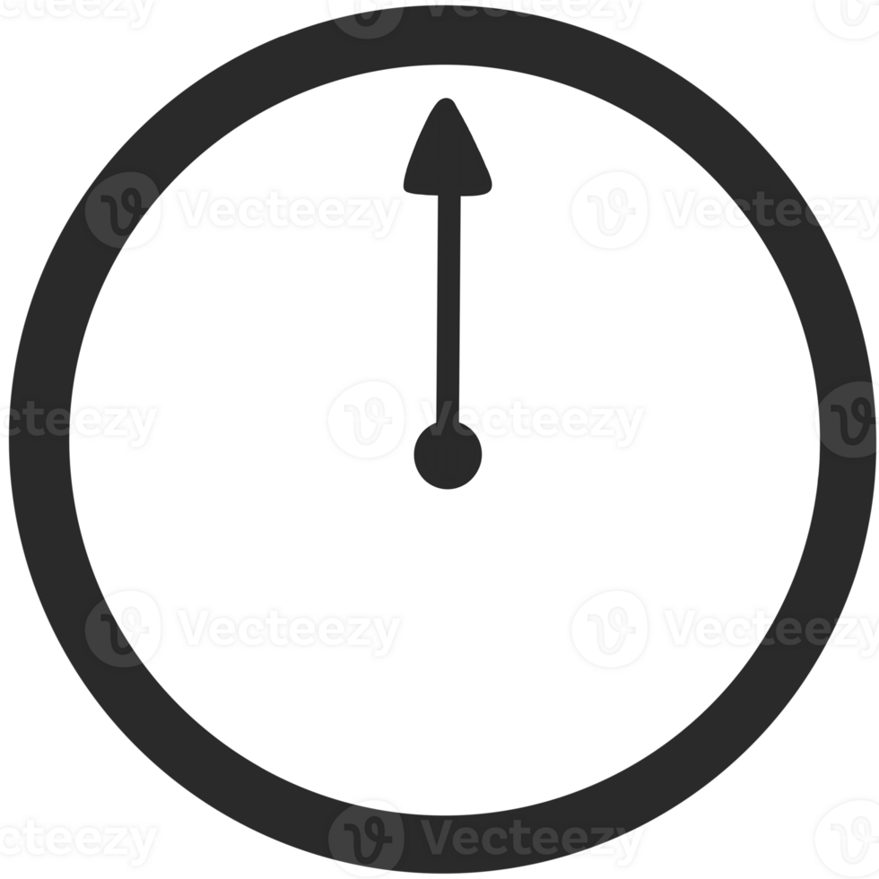 a clock icon with a black and white arrow pointing up png