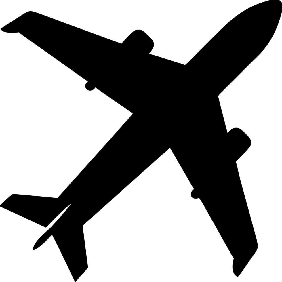 Airplane Silhouette for Aviation and Travel Themes vector