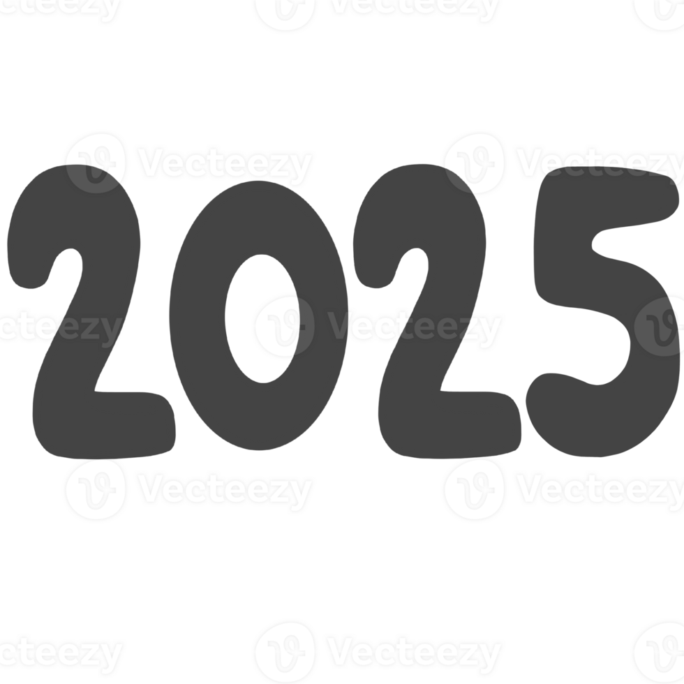 The letters say Happy New Year 2025 png