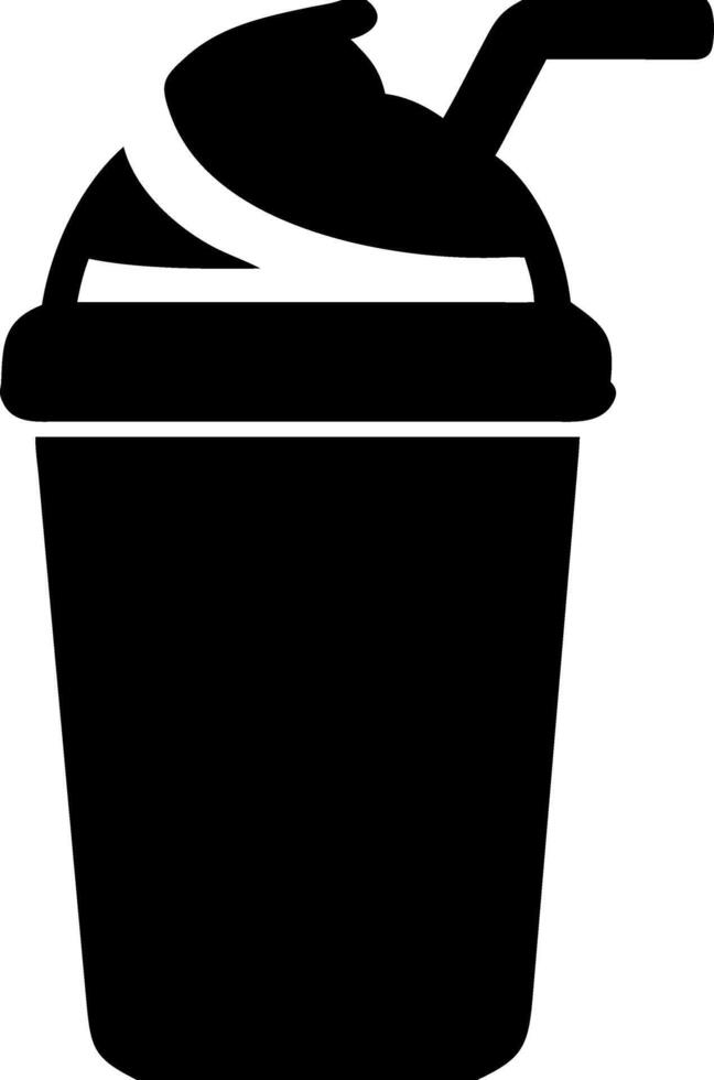 Black Silhouette Sports Water Bottle with Straw vector
