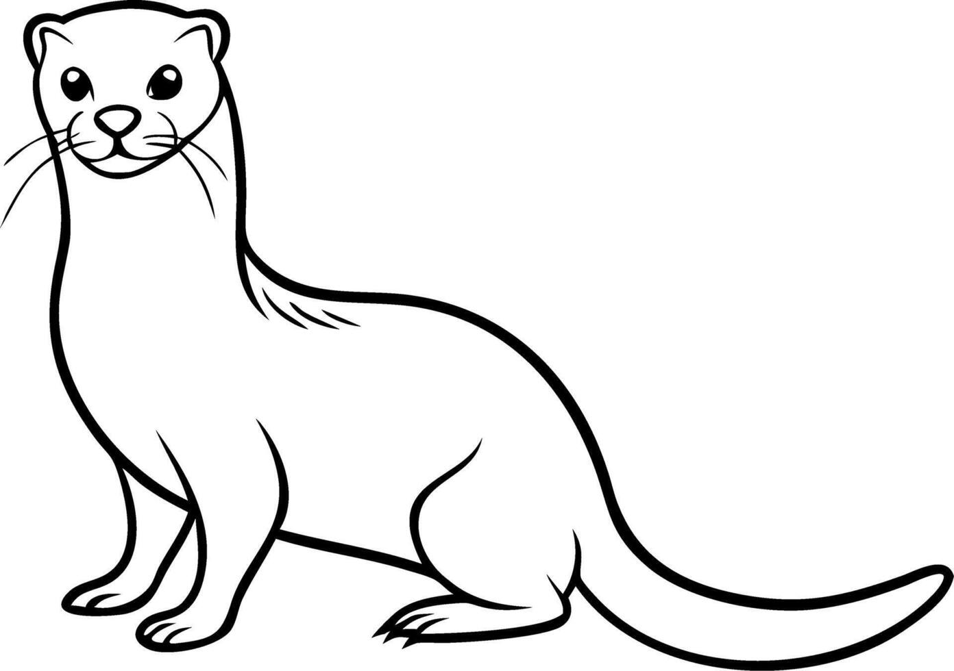 Cute Otter Illustration Art for Wildlife Education and Nature Conservation vector