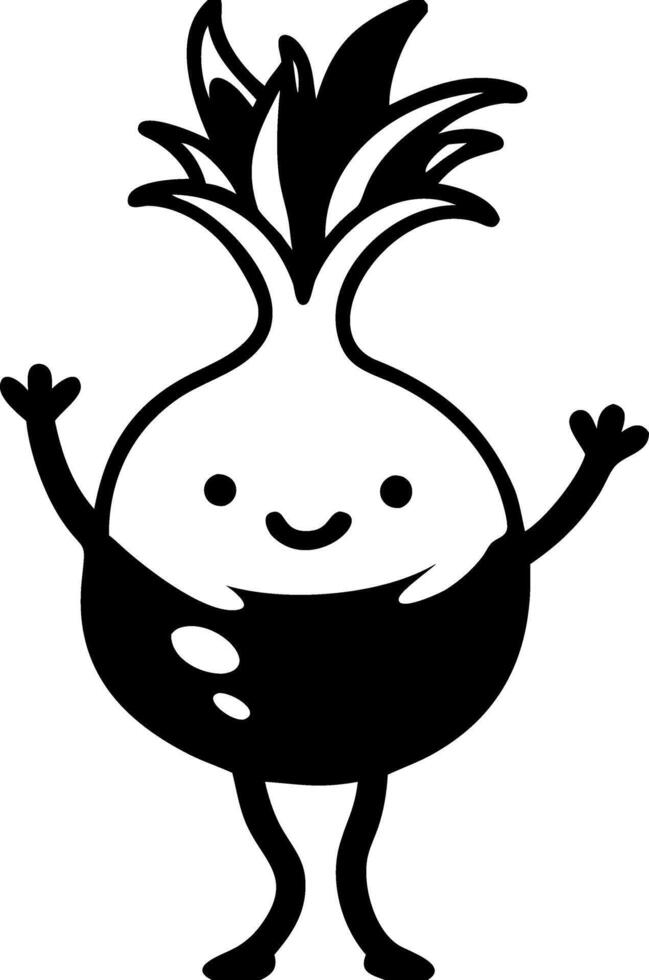 Cute Smiling Cartoon Vegetable Root Character with Arms and Legs vector