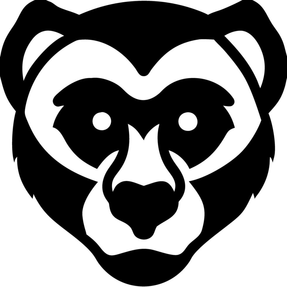 Bold Geometric Bear Face Illustration for Graphic Design and Branding vector