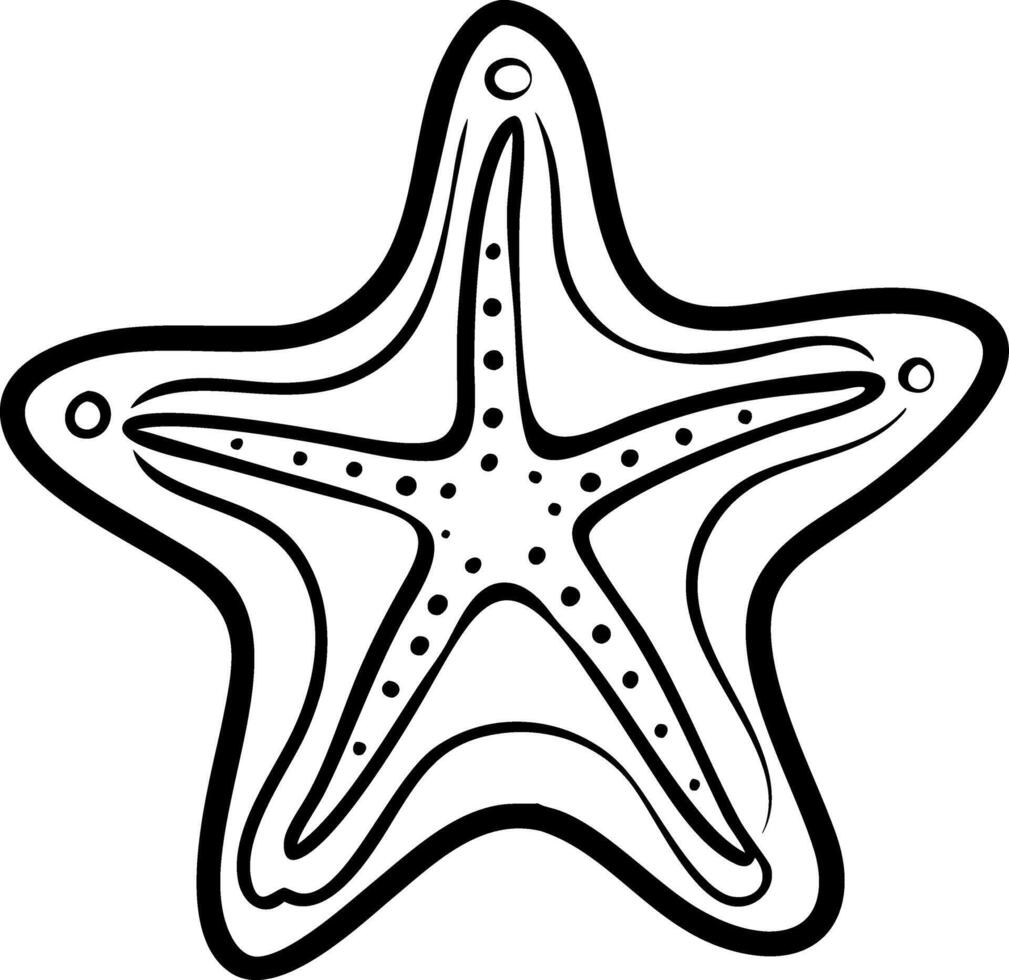 Intricate Starfish Illustration for Marine Themed Designs vector