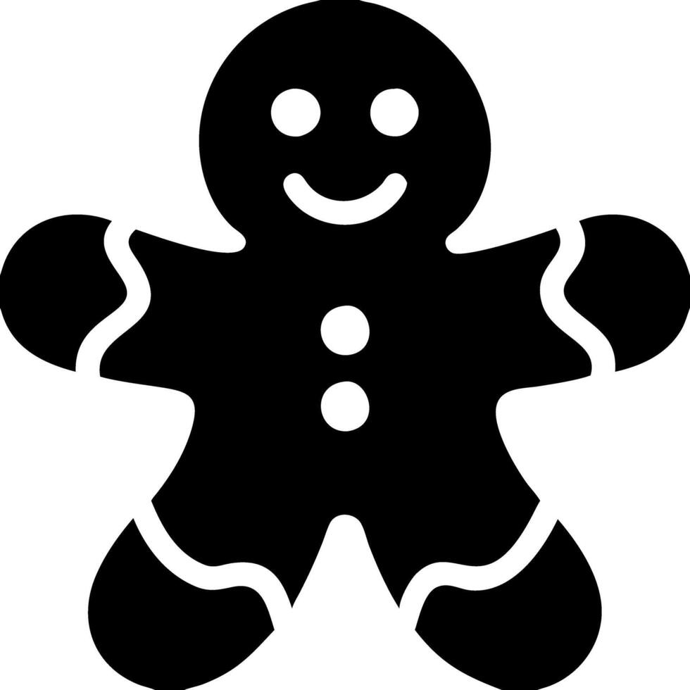 Gingerbread Man Cookie Festive Holiday Illustration vector