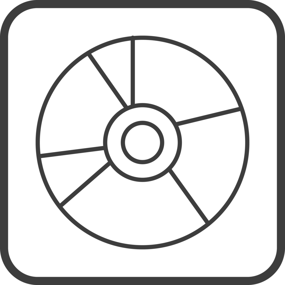 cd icon in line black square frames, line icon png