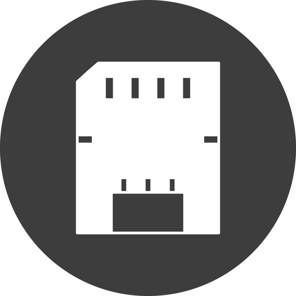 sd card icon in black circle png