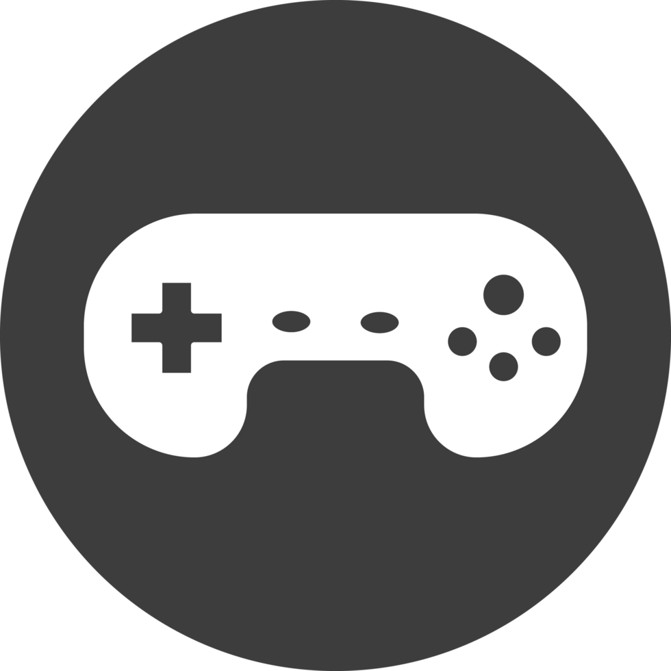 controller game icon in black circle png