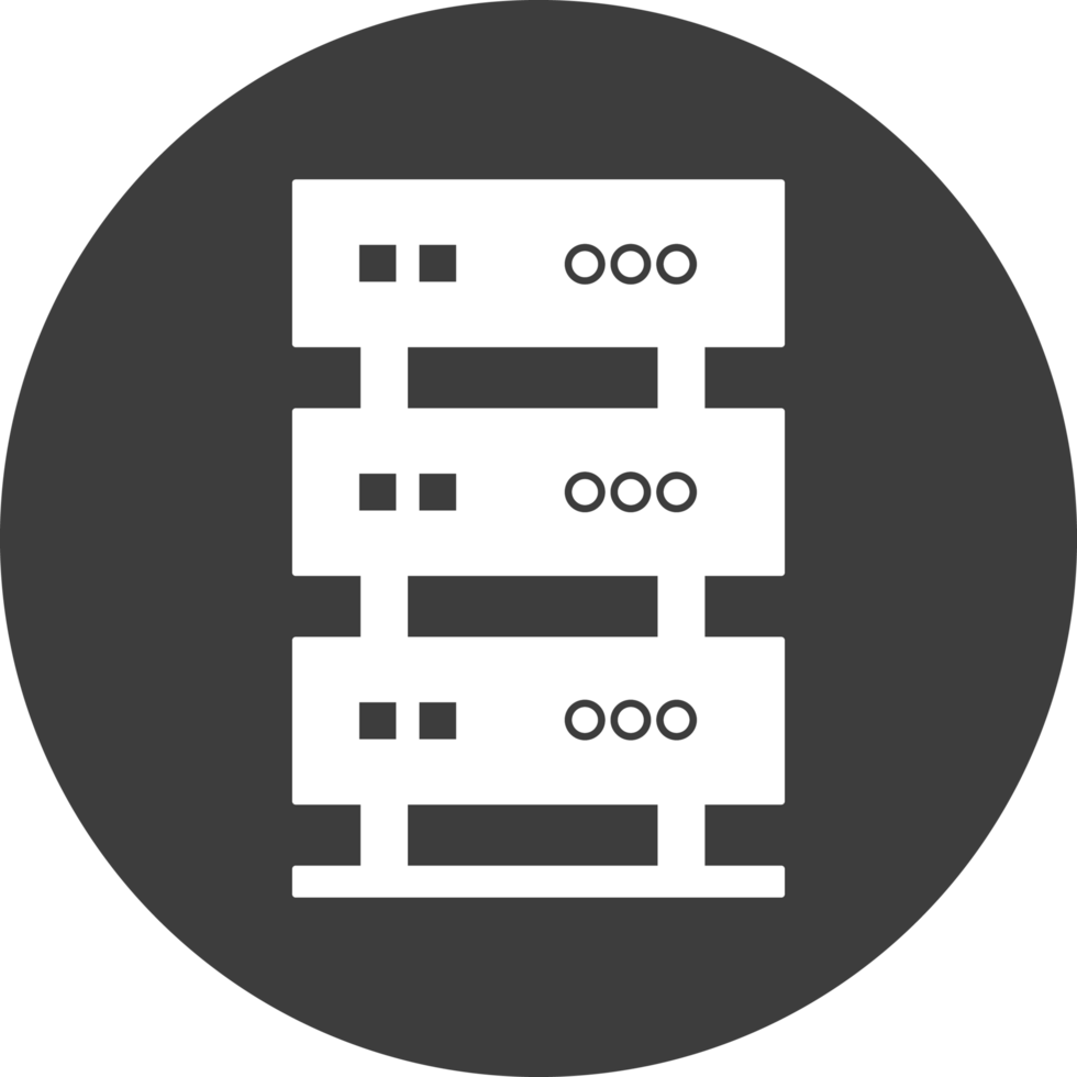 server rack icon in black circle png