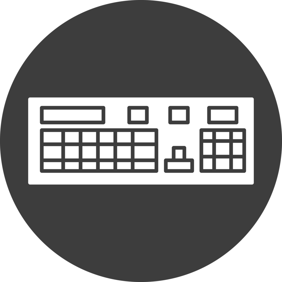 keyboard icon in black circle png