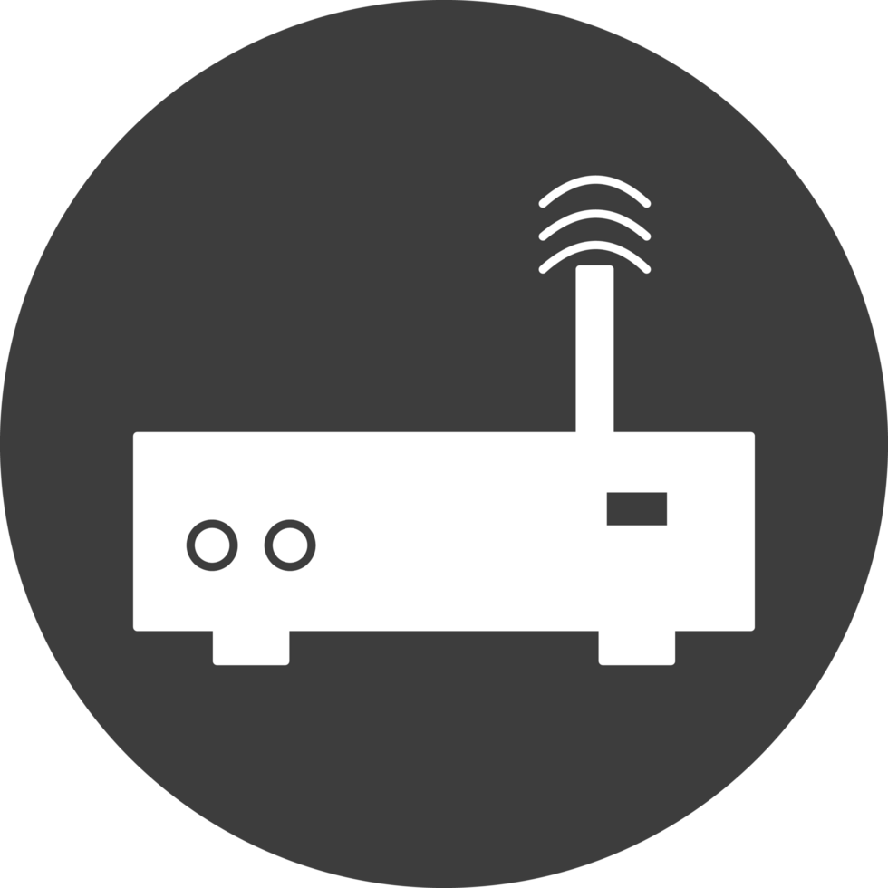 wifi router icon in black circle png