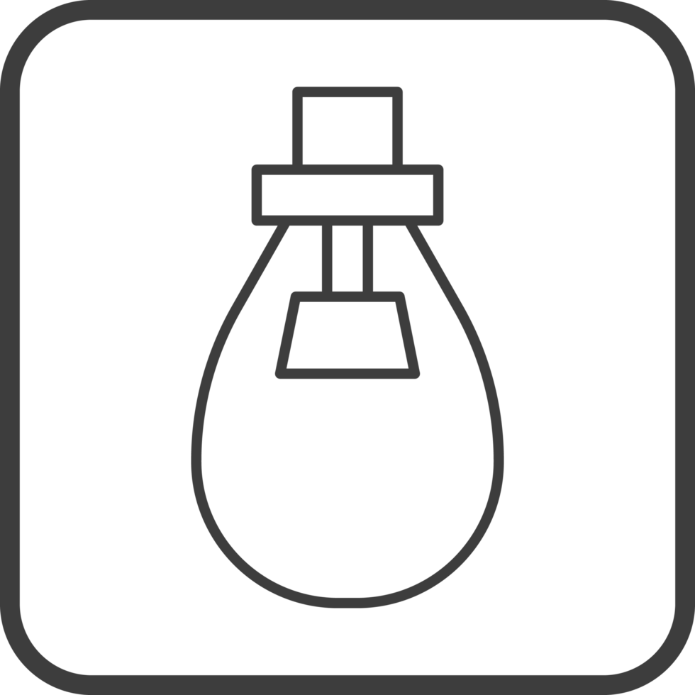 light bulb icon in line black square frames, line icon png