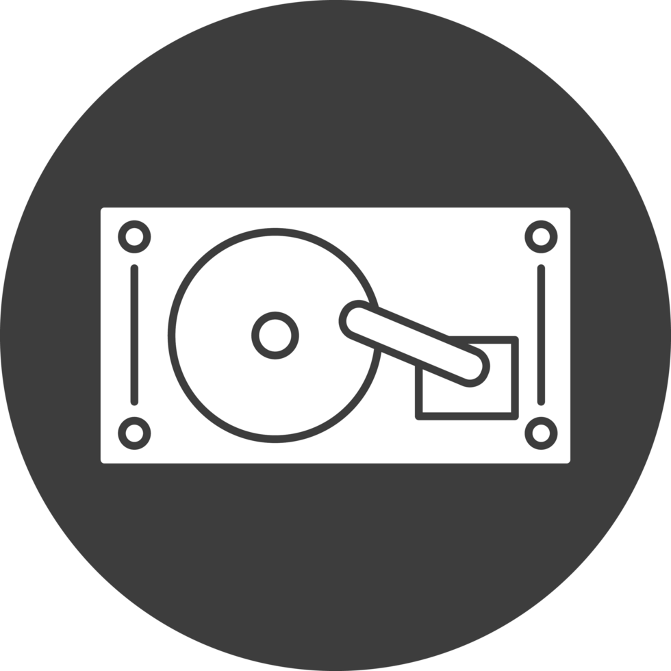 harddisk icon in black circle png