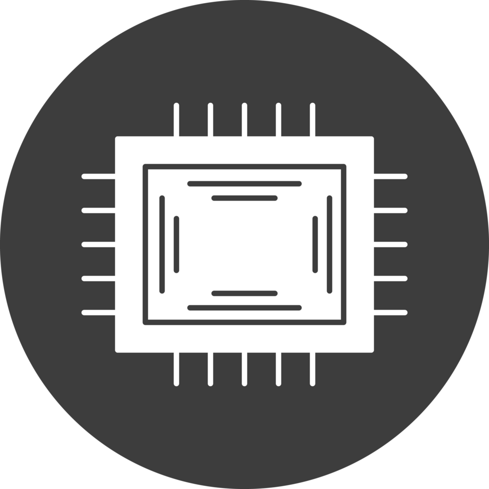 cpu computer icon in black circle png