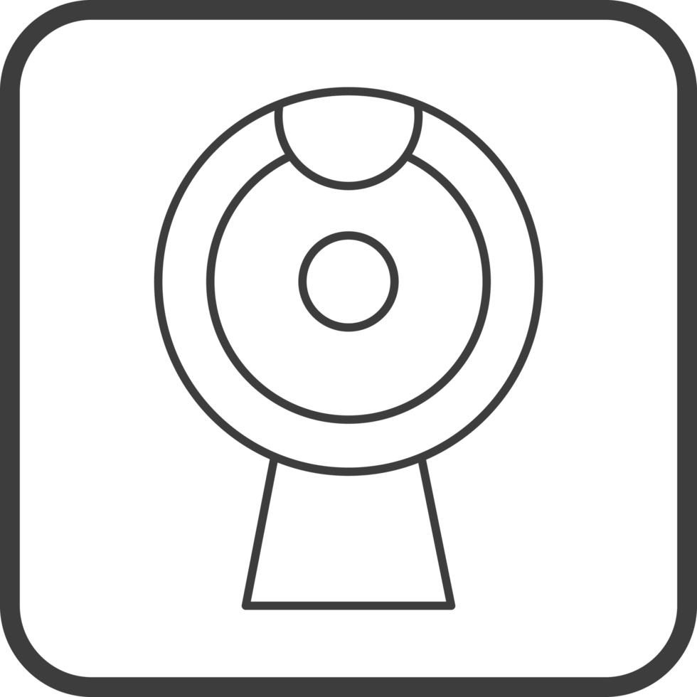 webcam icon in line black square frames, line icon png
