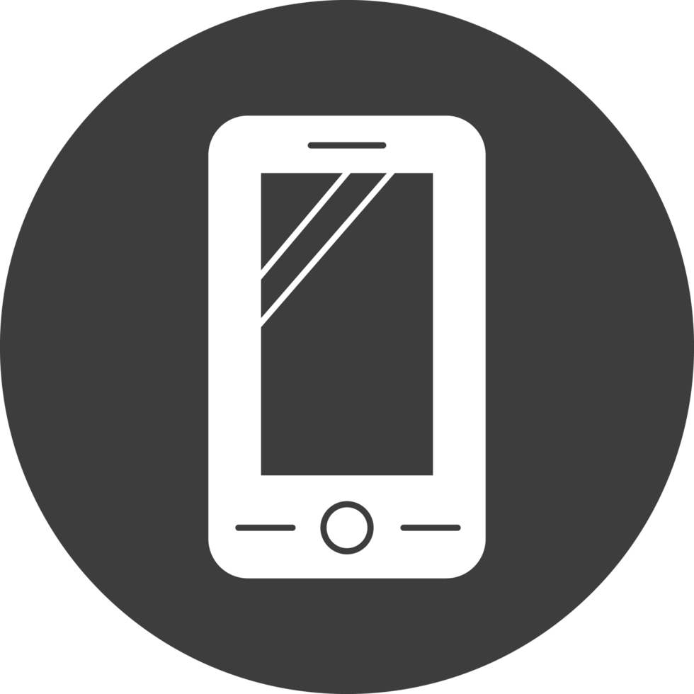smartphone icon in black circle png