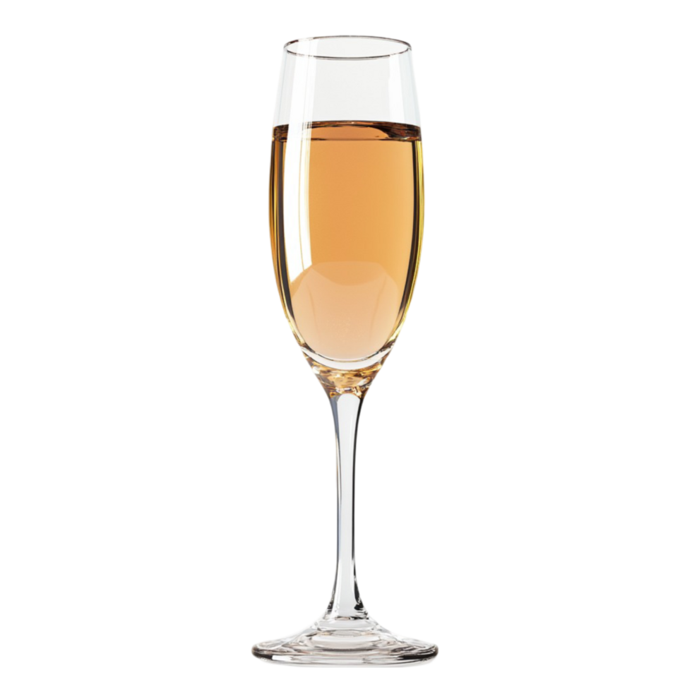 Golden Drink in Simple Champagne Glass png