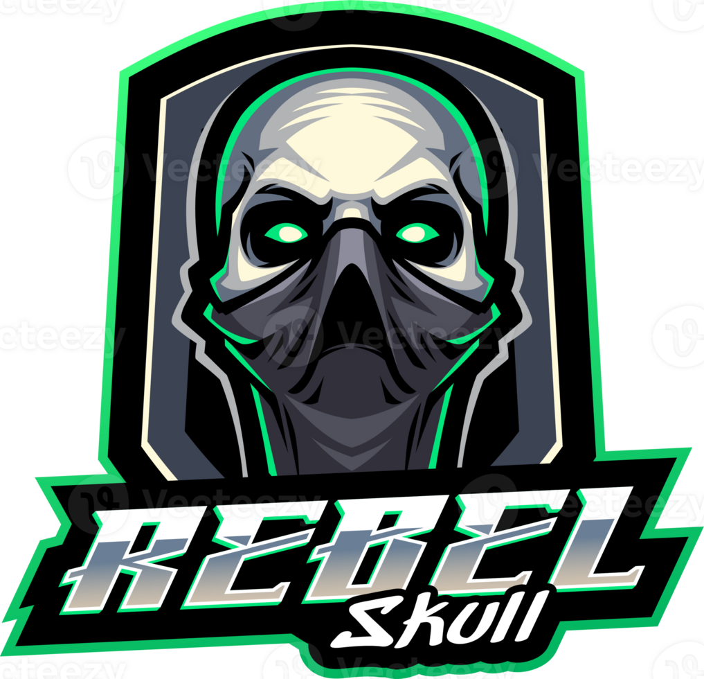 Rebel skull mascot png
